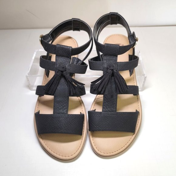 Dr. Scholl's Women’s Black Encore Gladiator Ankle Strap Sandals in Black Size 8 - Picture 2 of 8